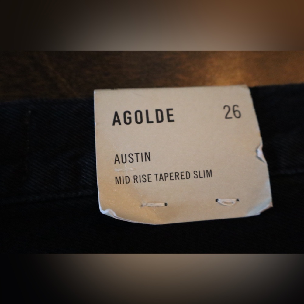 NWT AGOLDE Austin Mid Rise Tapered Slim Jeans - Picture 8 of 9